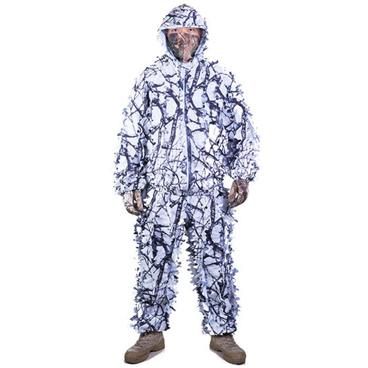 Outdoor Camo 3D Snow Wild Zipper Ghillie Suit