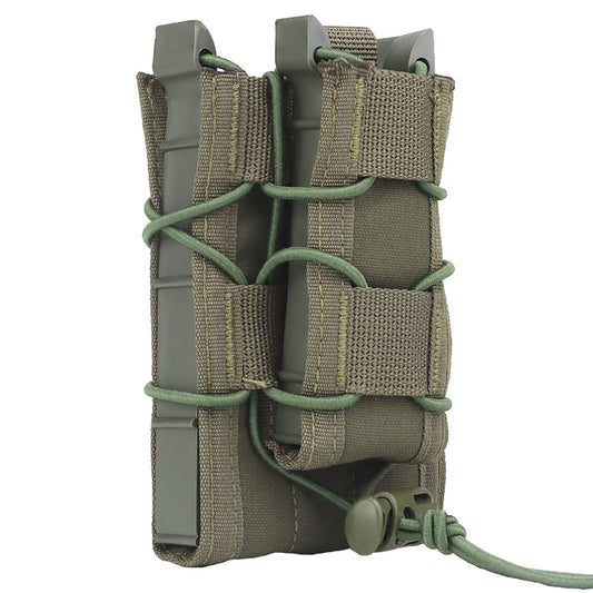Tactical 2-Layer Molle Magazine Pouch Double 5.56/9mm Mag