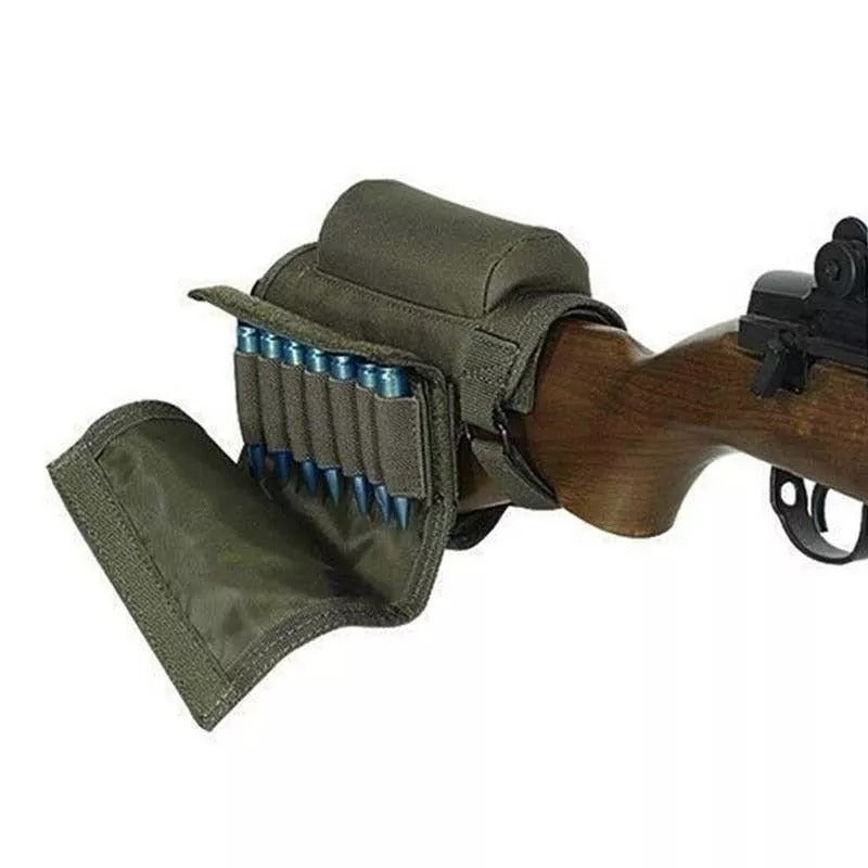 Tactical Rifle Buttstock Cheek Rest Riser Ammo Pouch Holder Kwolfswan