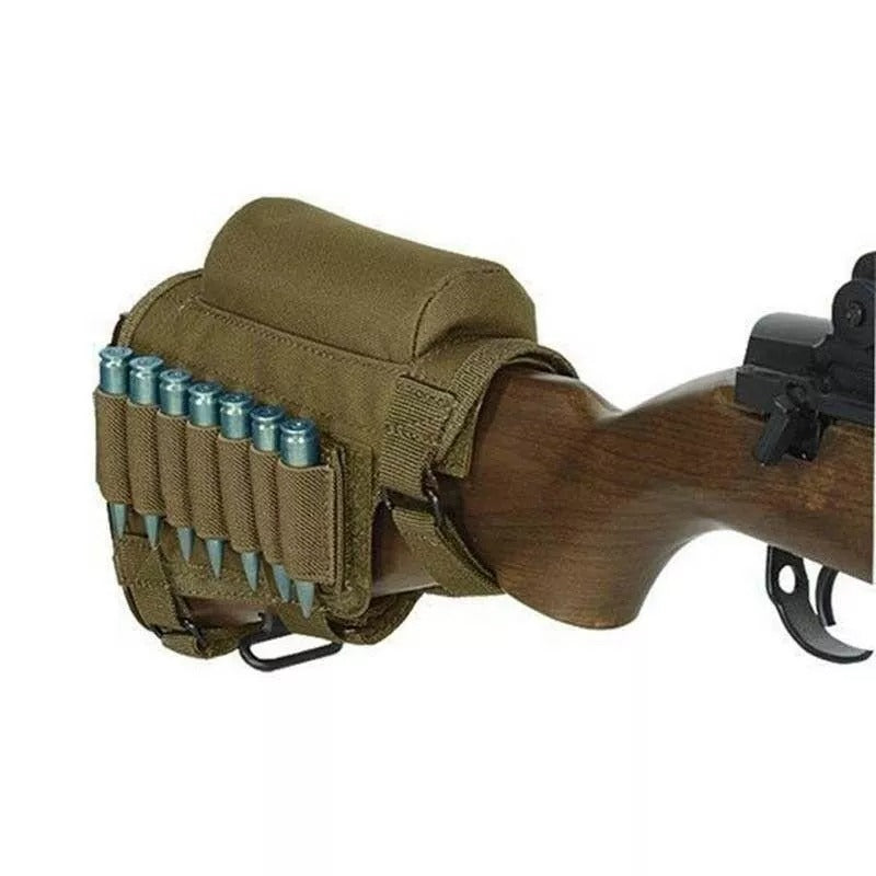 Tactical Rifle Buttstock Cheek Rest Riser Ammo Pouch Holder Kwolfswan