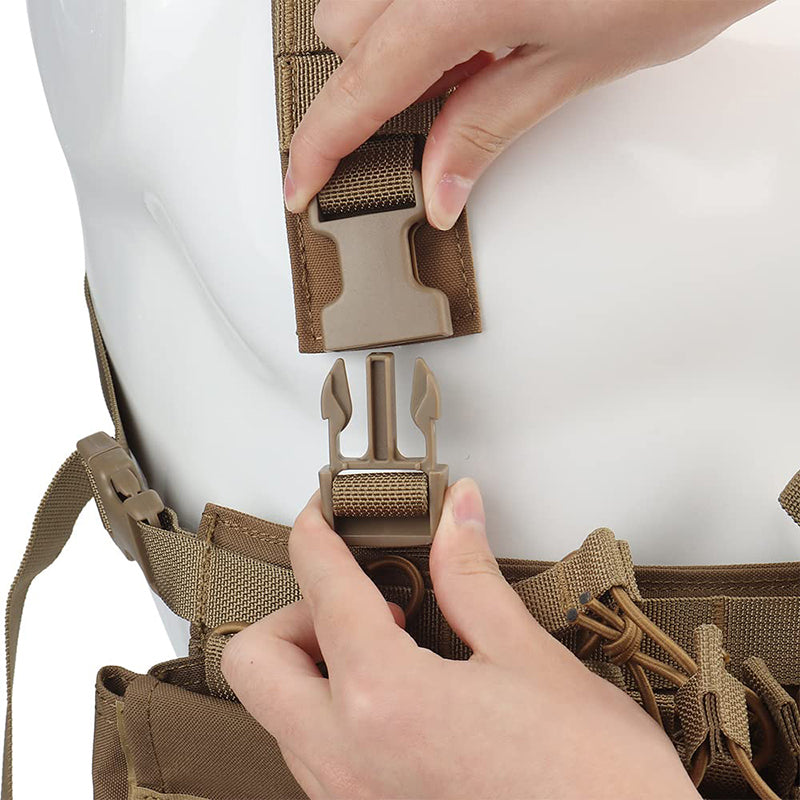 Tactical Vest MOLLE Chest Rig with 5.56 /9mm Mag Pouch