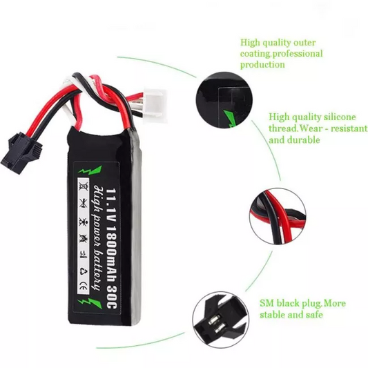 HJ 11.1V/7.4V 1800mAh/2000mAh 30C Battery for Gel Blaster KWOLFSWAN