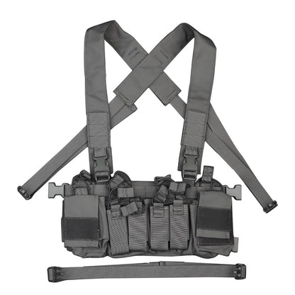 Tactical Vest MOLLE Chest Rig with 5.56 /9mm Mag Pouch