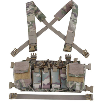 Tactical Vest MOLLE Chest Rig with 5.56 /9mm Mag Pouch