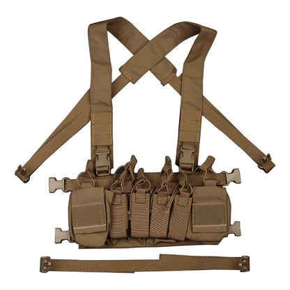 Tactical Vest MOLLE Chest Rig with 5.56 /9mm Mag Pouch