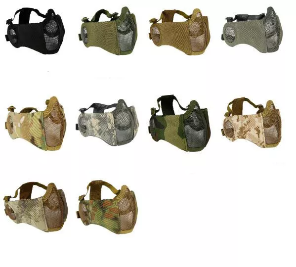 V1 Steel Mesh Tactical Protective Mask with Ears Protection